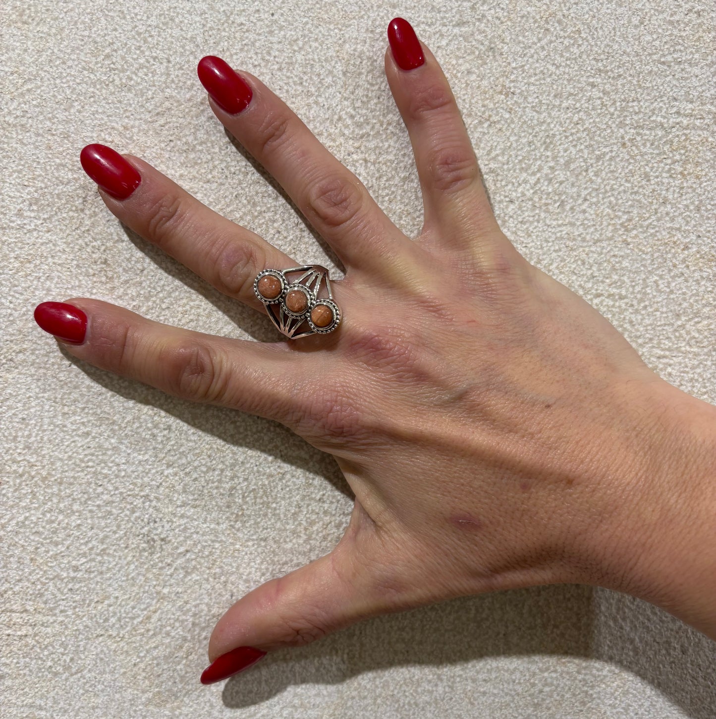 ANELLO PIETRA DEL SOLE - ARGENTO 925