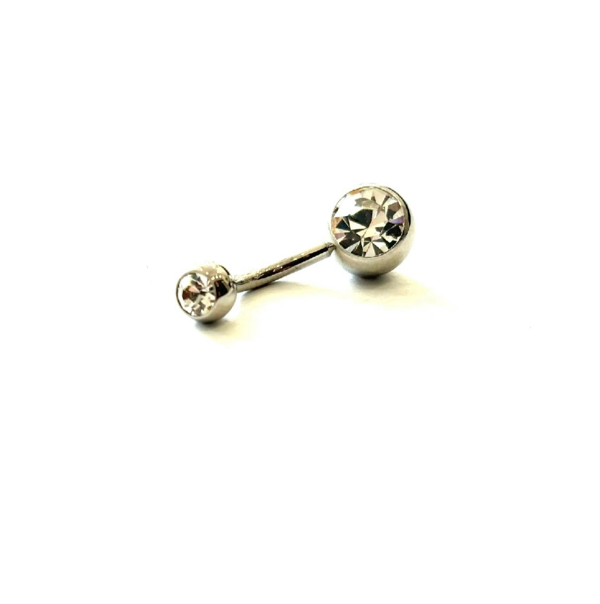 PIERCING OMBELICO DOPPIO STRASS ACCIAIO - BOREALE
