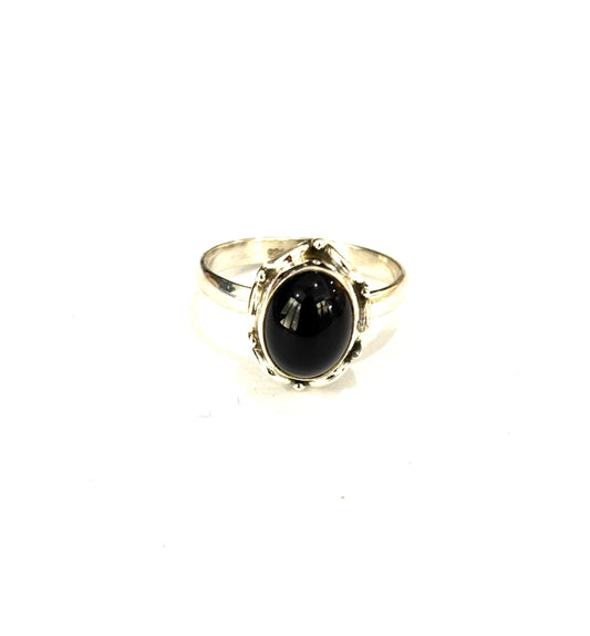 ANELLO ONICE OVALE - ARGENTO 925