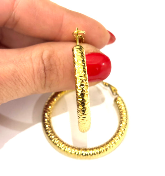 CERCHI INTAGLIATI - ACCIAIO - GOLD - SILVER