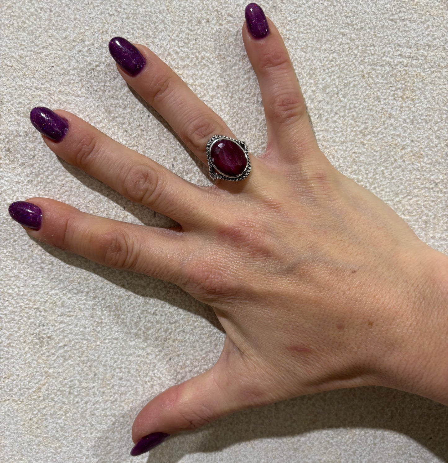 ANELLO RADICE DI RUBINO - ARGENTO 925