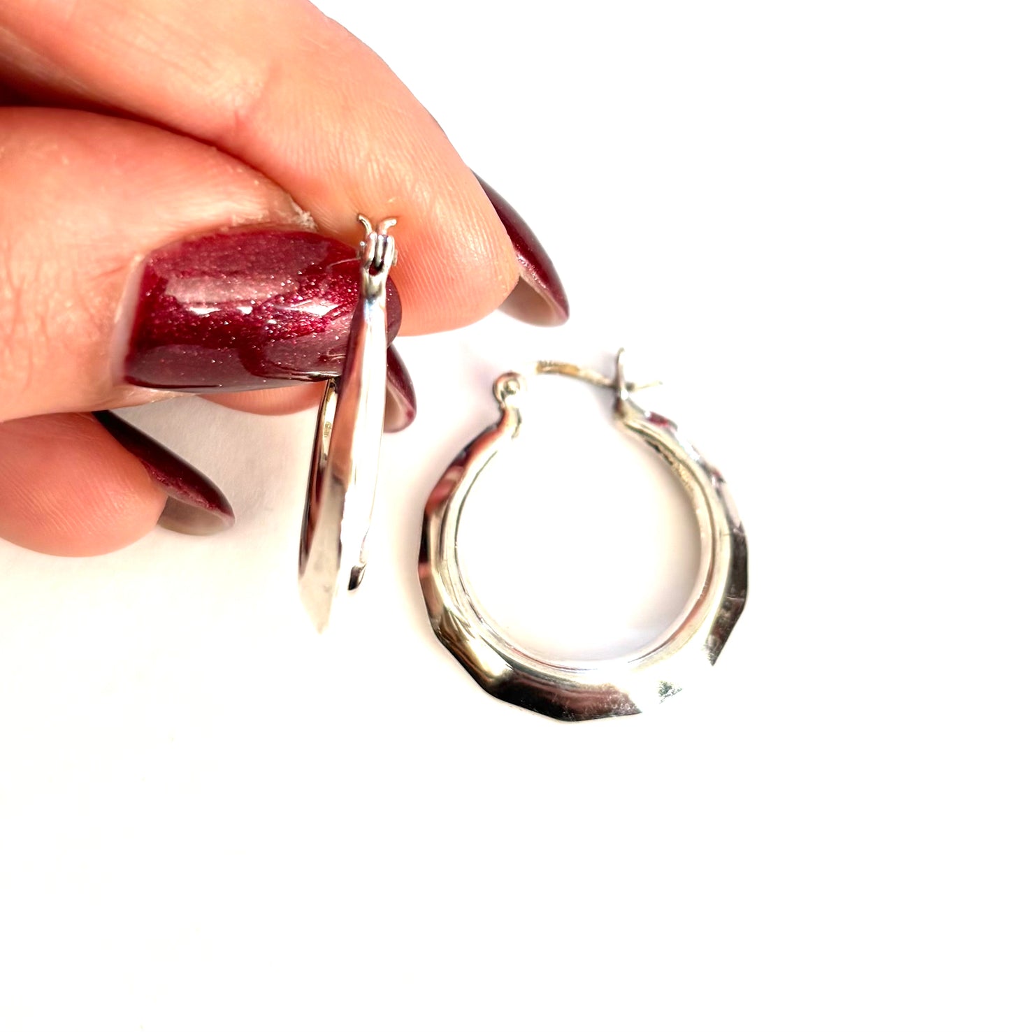 ORECCHINI CERCHIO GEOMETRICO - ARGENTO 925