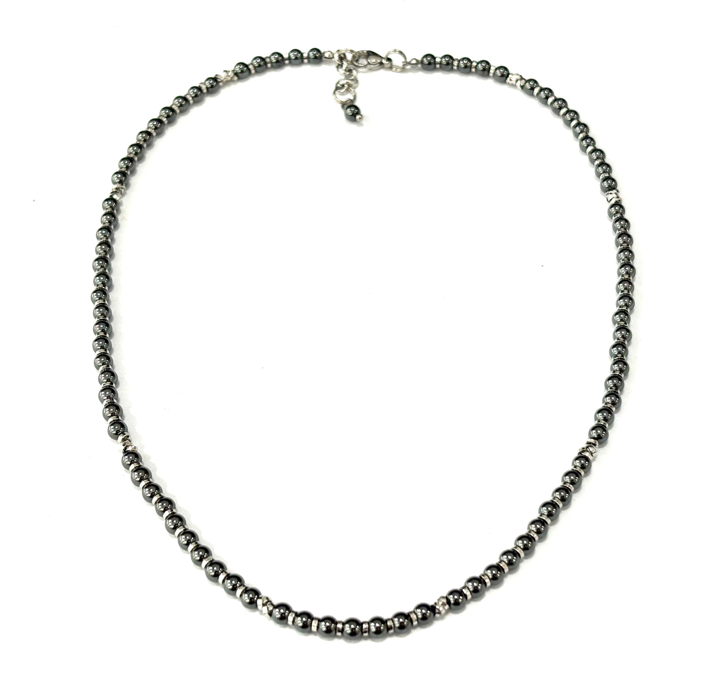 COLLANA GIROCOLLO ACCIAIO E PIETRE NATURALI 4MM