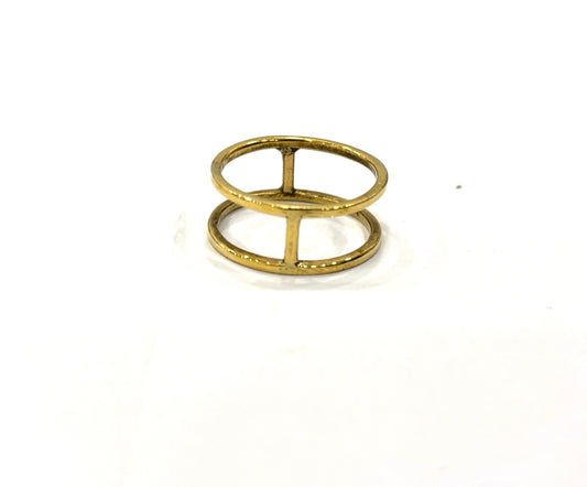 ANELLO OTTONE - FASCIA RIGHE VUOTA