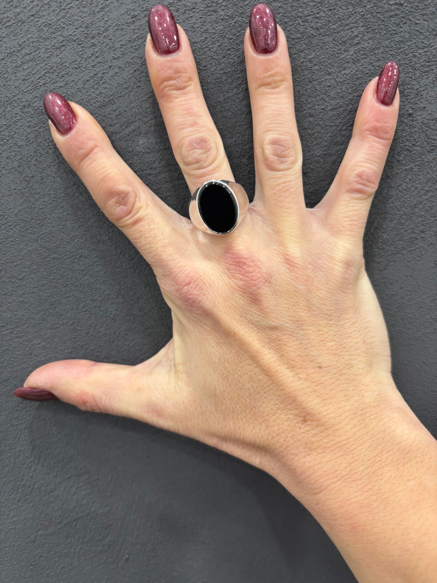 ANELLO ONICE OVALE - ARGENTO 925