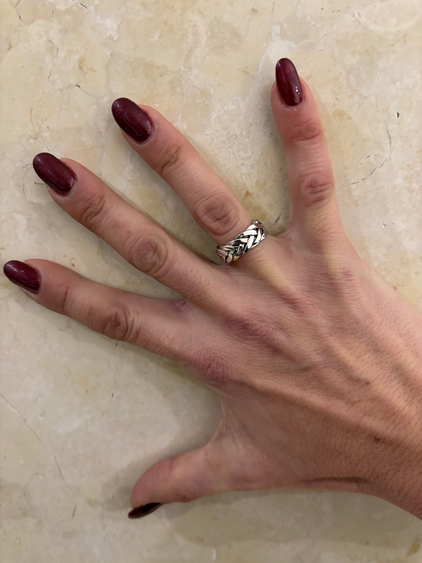 ANELLO FASCIA INTRECCIO - ARGENTO 925