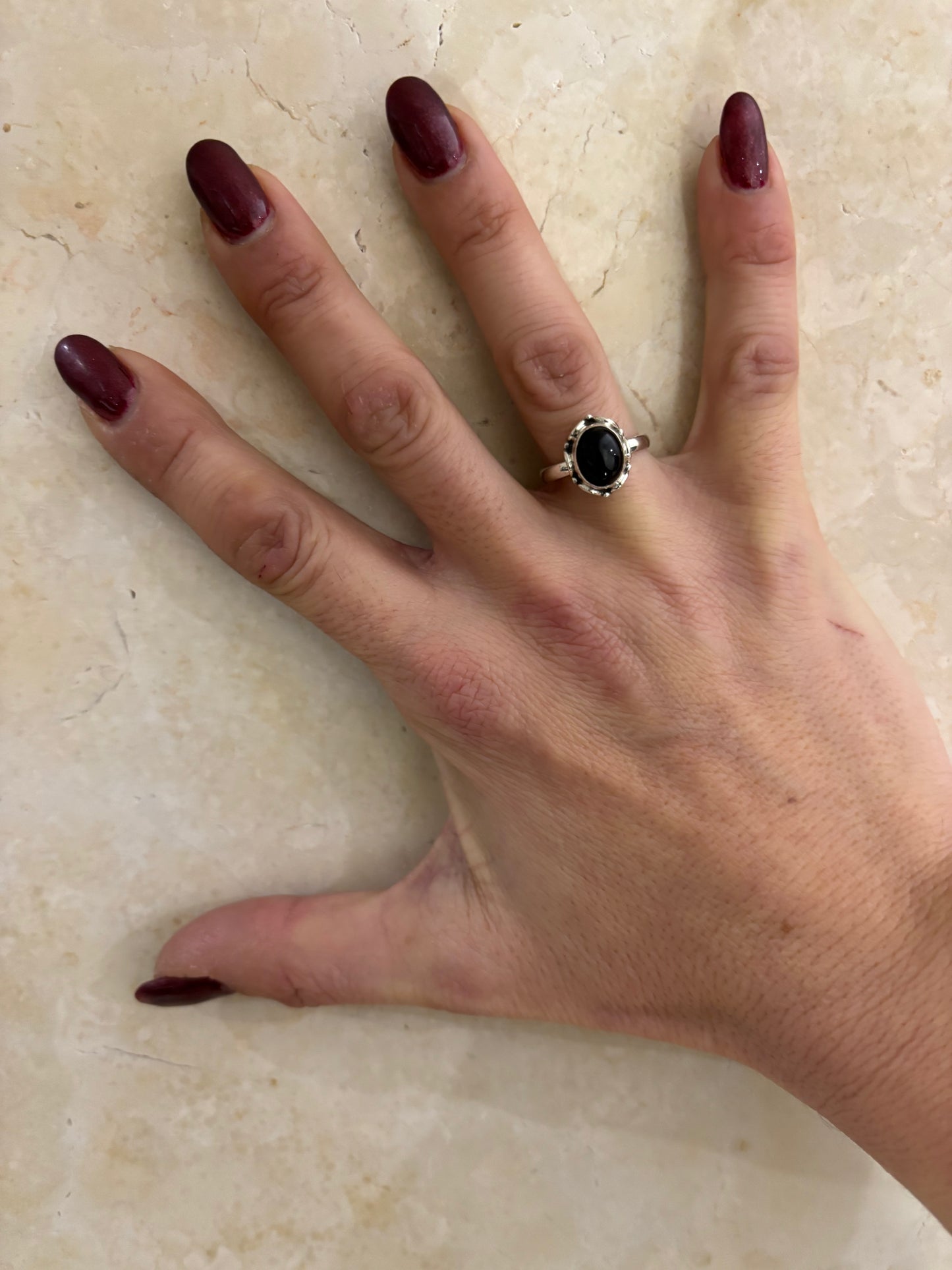 ANELLO ONICE OVALE - ARGENTO 925