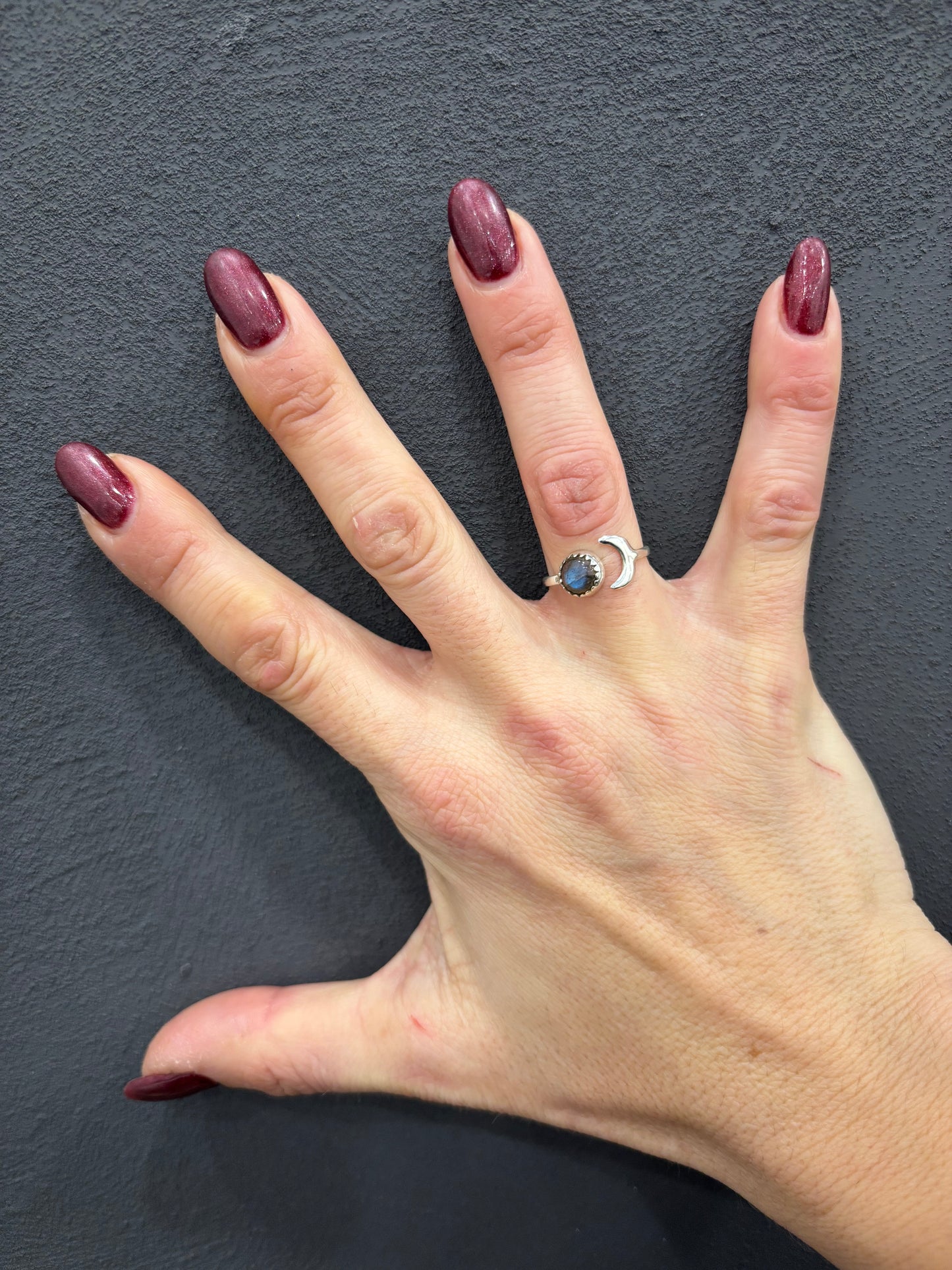 ANELLO LUNARE LABRADORITE - ARGENTO 925