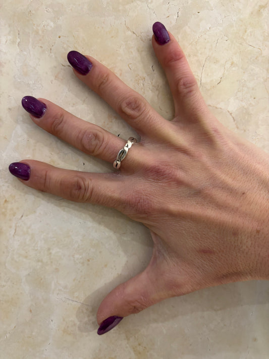 ANELLO FEDINA ONDULATA DOPPIO INTRECCIO - ARGENTO 925