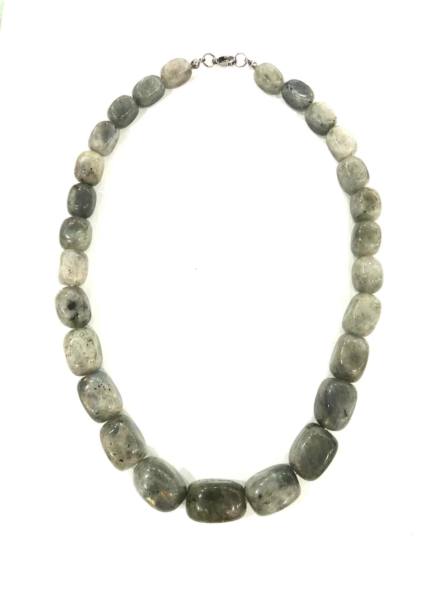 COLLANA PIETRE NATURALI SASSO BURATTATO A GRADAZIONE