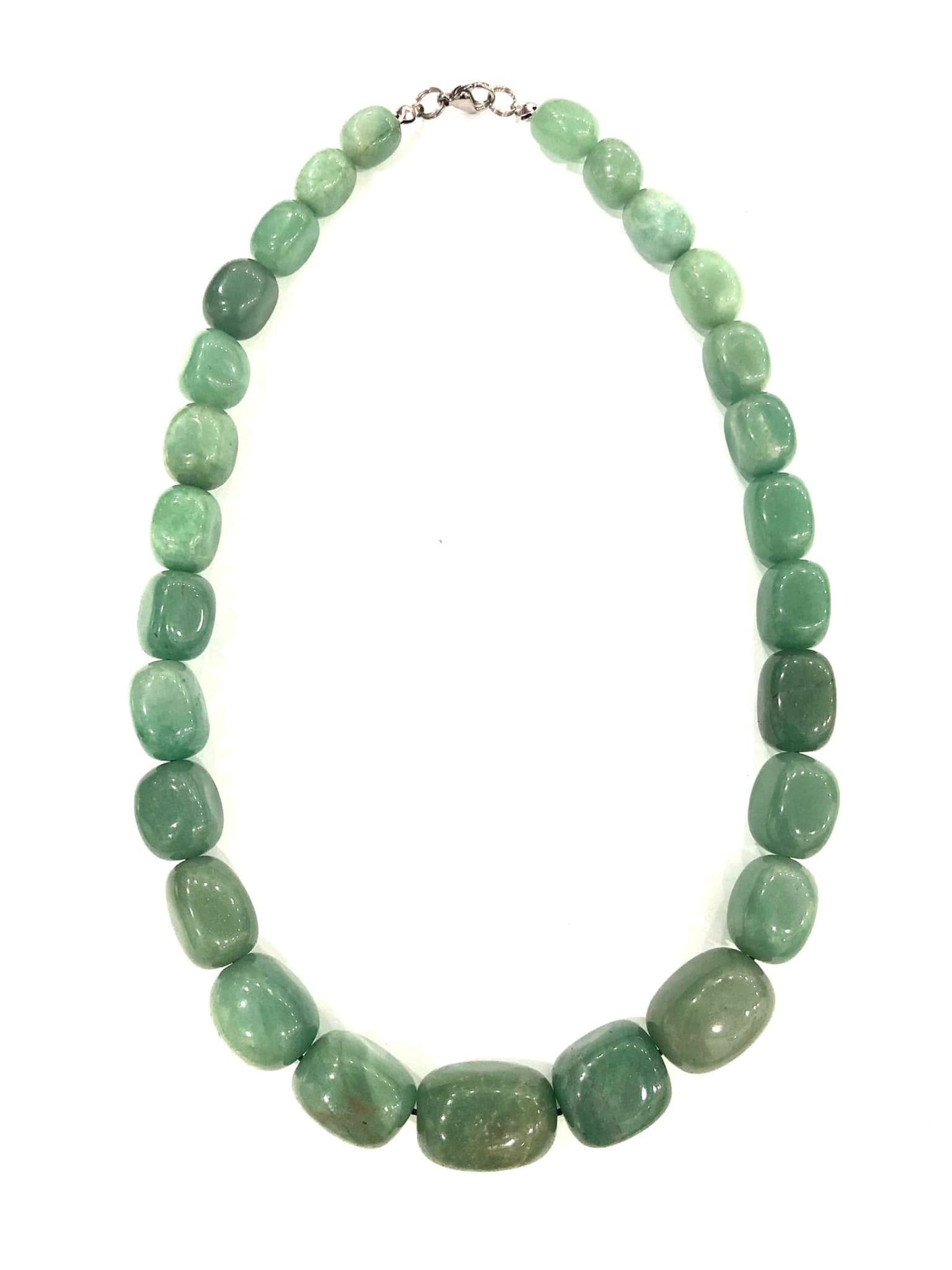 COLLANA PIETRE NATURALI SASSO BURATTATO A GRADAZIONE