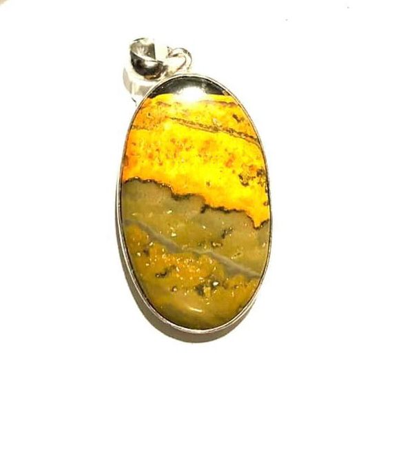 CIONDOLO BUMBLE BEE JASPER ARGENTO 925