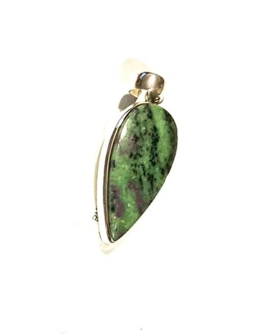 CIONDOLO RUBY ZOISITE ARGENTO 925