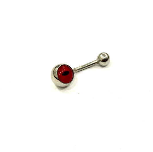 PIERCING OMBELICO OCCHIO DI DRAGO 1.6x10 ACCIAIO