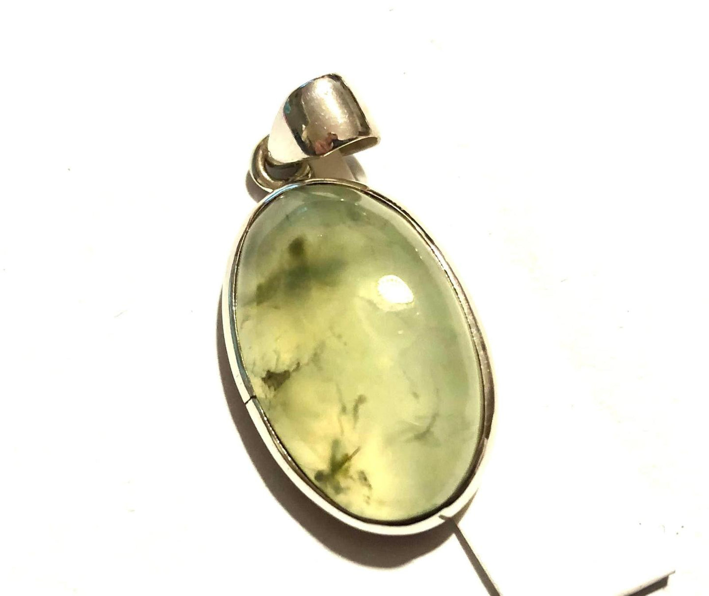 CIONDOLO PREHNITE ARGENTO 925