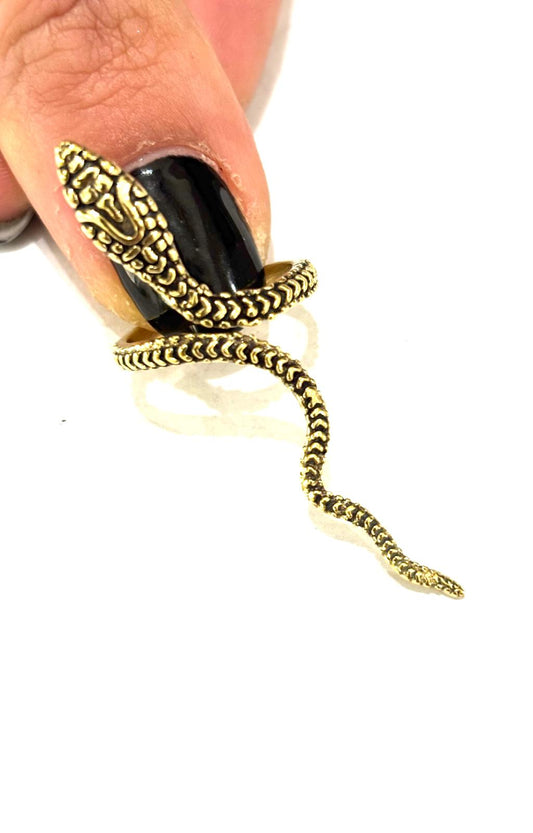 ANELLO SERPENTE OTTONE - REGOLABILE