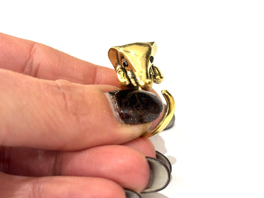 ANELLO OTTONE - TESTA ELEFANTE