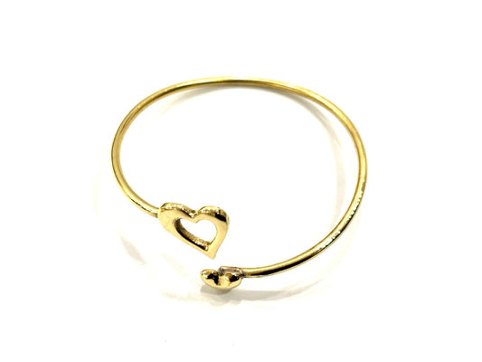 BRACCIALE OTTONE - CUORE DOPPIO