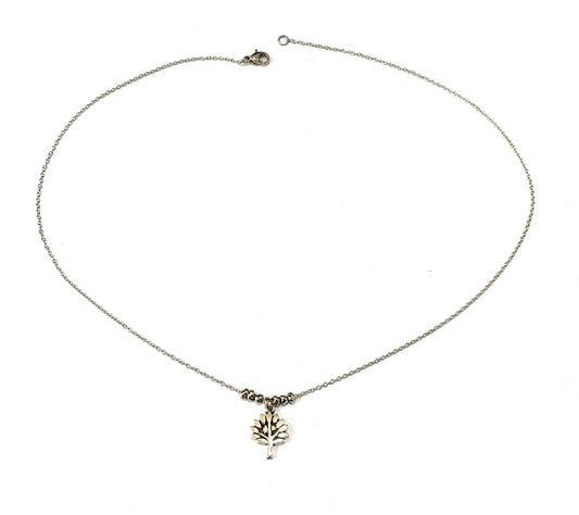 COLLANA ALBERO DELLA VITA - CATENINA ACCIAIO - CIONDOLO ARGENTO 925