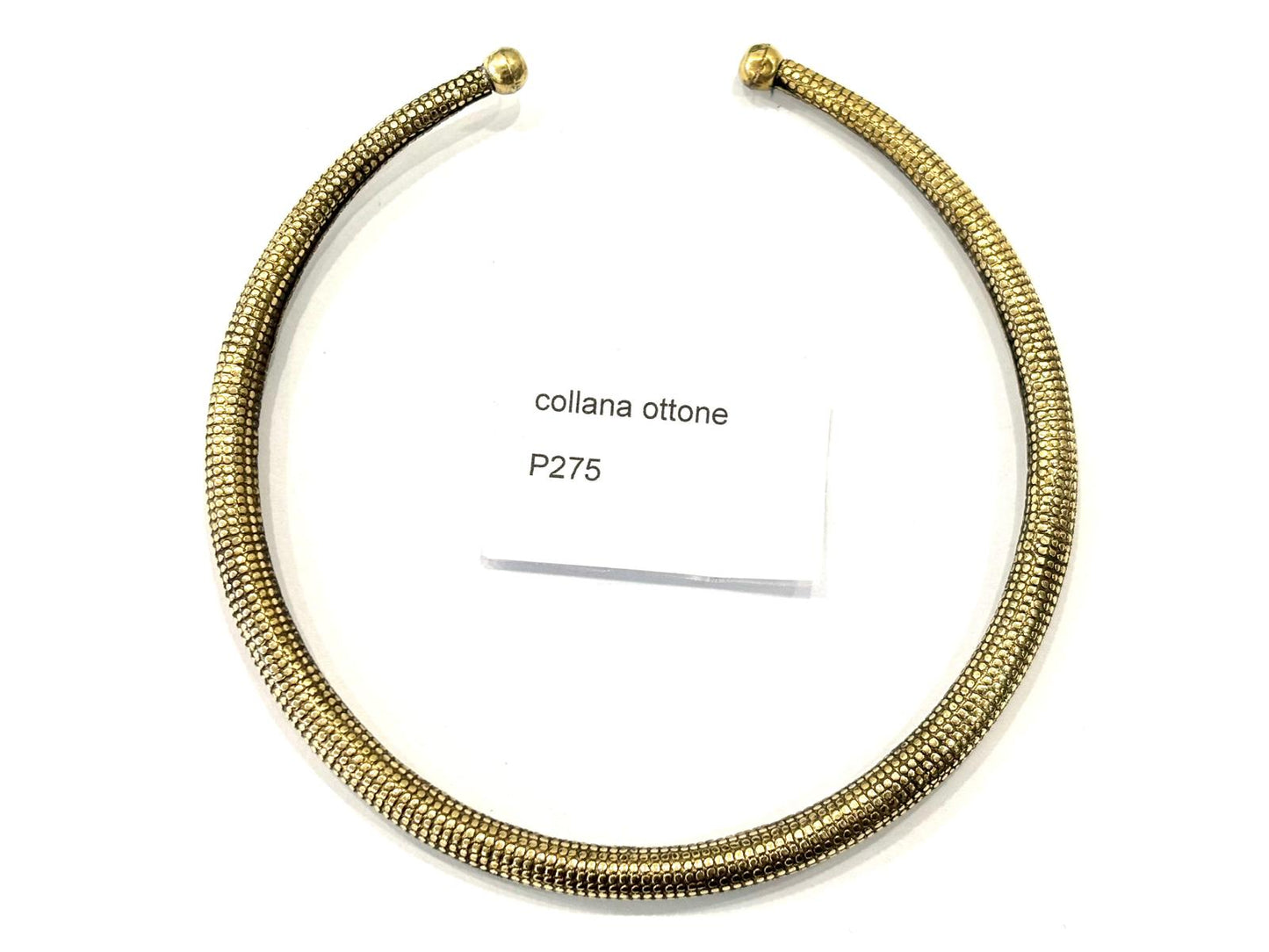 COLLANA GIROCOLLO SEMIRIGIDA OTTONE - DIVERSE VARIANTI