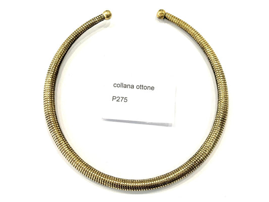 COLLANA GIROCOLLO SEMIRIGIDA OTTONE - DIVERSE VARIANTI