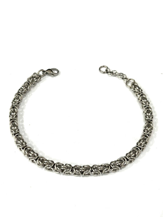 BRACCIALE ACCIAIO - BIZANTINA 5mm
