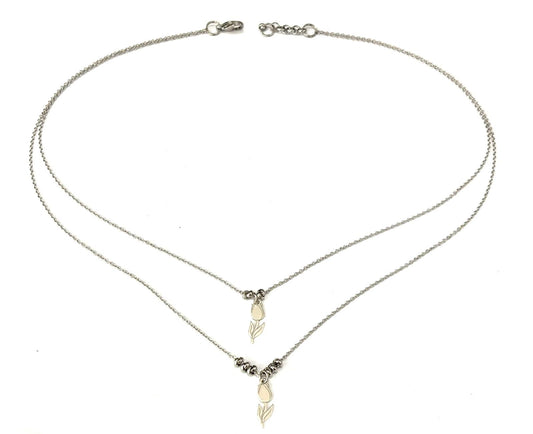 COLLANA SEMPLICITY ACCIAIO - CIONDOLI TULIPANO ARGENTO 925