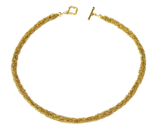 COLLANA NODUS MAGNA ACCIAIO GOLD