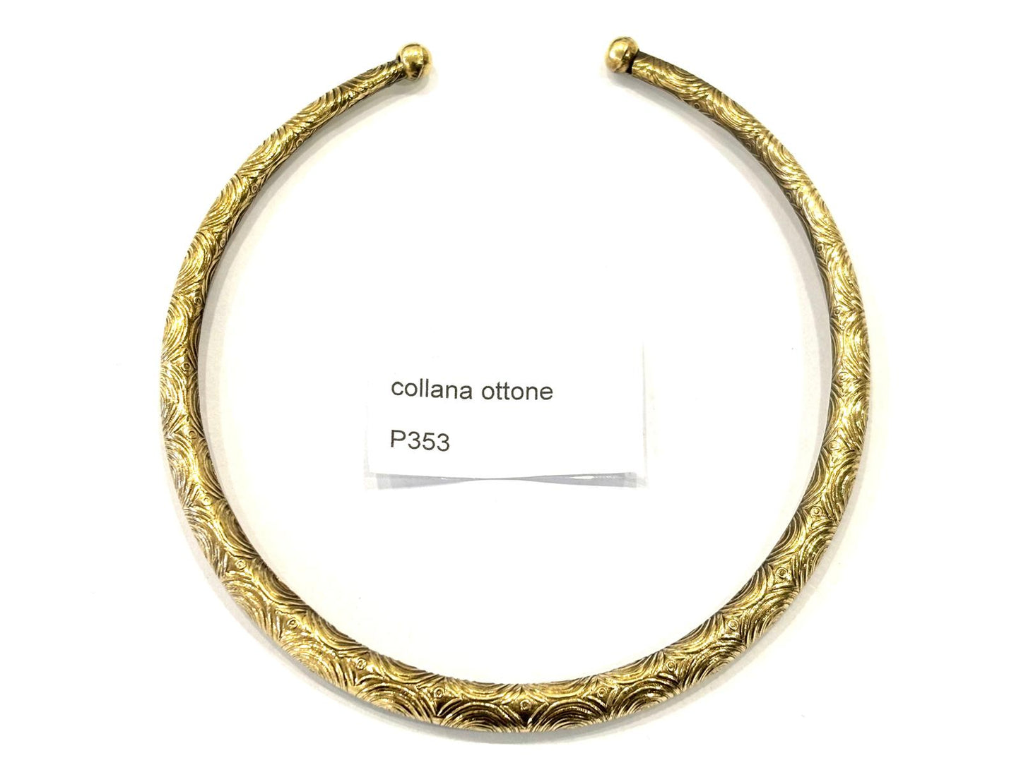 COLLANA GIROCOLLO SEMIRIGIDA OTTONE - DIVERSE VARIANTI