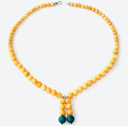 COLLANA ENCOUNTER - GIADA - PASTA TURCHESE SFUMATO - ARGENTO 925