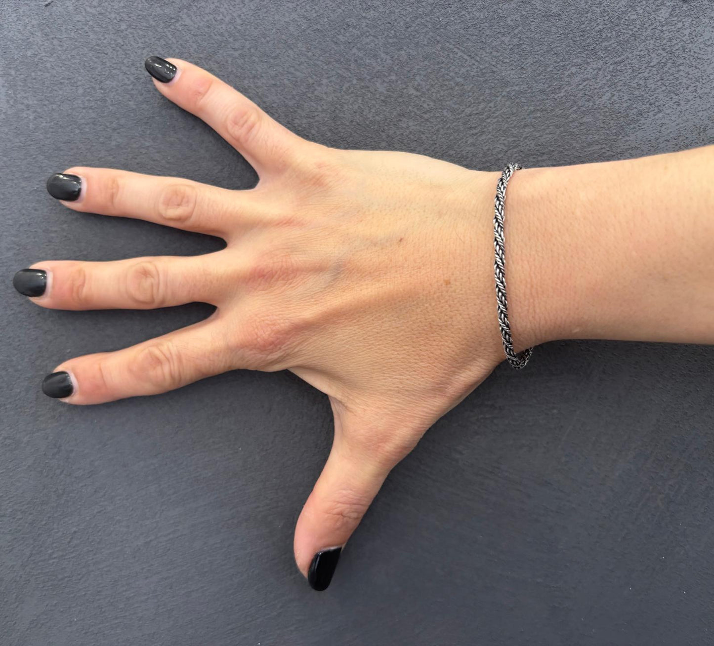 BRACCIALE SNAKE INTRECCIATO BRUNITO - ARGENTO 925