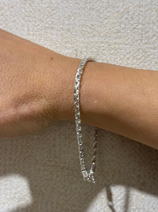 BRACCIALE SNAKE GROUMETTE INTRECCIATA - ARGENTO 925