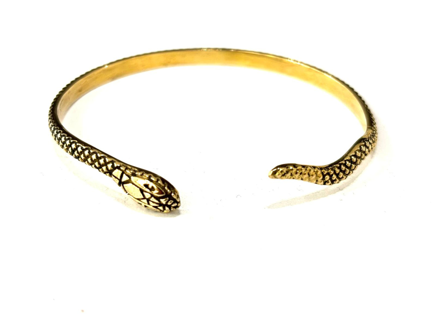 BRACCIALE SERPENTE DETTAGLI INCISI E SINUOSI OTTONE