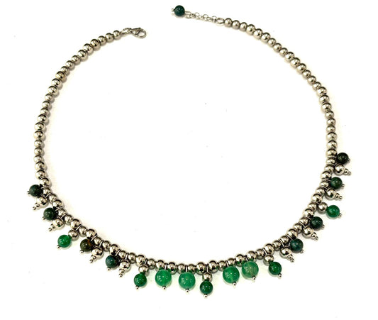 COLLANA BUBBLES ACCIAIO - AGATA VERDE - GIADA VERDE - CRISOCOLLA