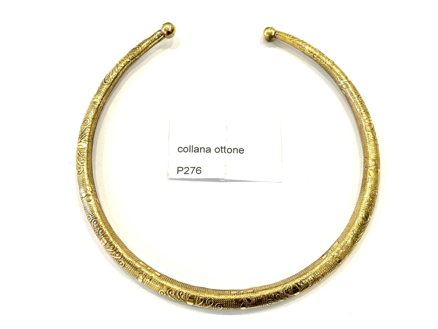 COLLANA GIROCOLLO SEMIRIGIDA OTTONE - DIVERSE VARIANTI