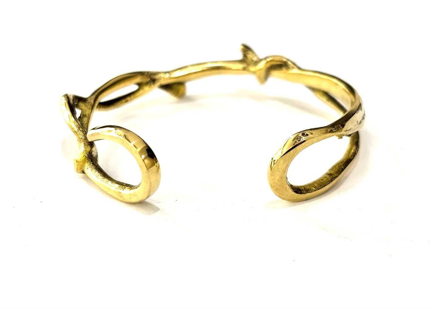 BRACCIALE RIGIDO OTTONE - DESIGN SCULTOREO