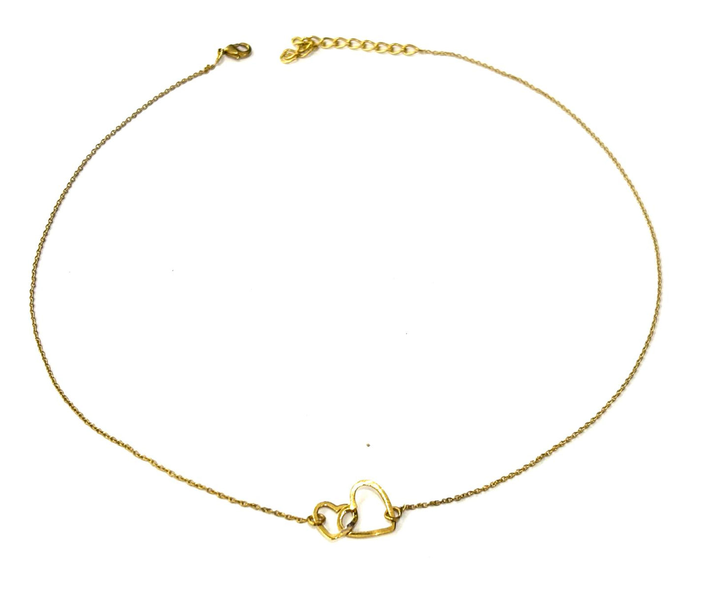 COLLANA OTTONE - CUORI TRAFORATI